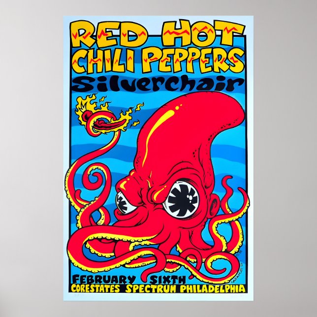 Red Hot Chili Peppers Affisch Psykedelisk Bläckfis (Framsidan)