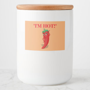 Red Hot Pepper Diva Redigerbar Mat Etiketter