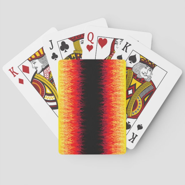 Red Hot rod Flames Casinokort (Baksidan)