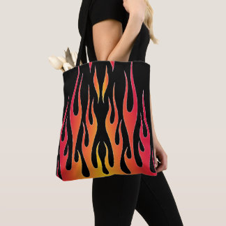Red Hot rod Flames Tygkasse
