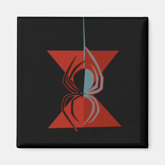 Red Hourglass Spider Magnet (Framsidan)