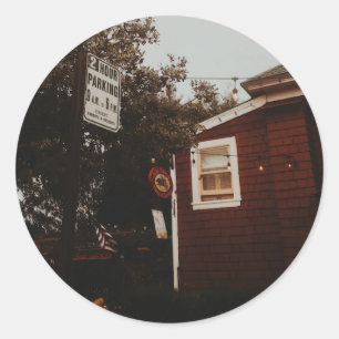 Red House Cafe, Pacific Grove, Kalifornien Runt Klistermärke