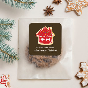 Red House Rainbow Sprinkles Cookie Fyrkantigt Klistermärke