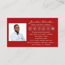 Red House Social Media Logotyp Real Gods Agent Visitkort