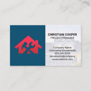 Red House Wrench Logotyp Hemreparationer Visitkort