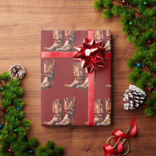 Red Howdy Cowboy Westerna Boots Presentpapper