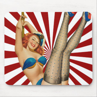 Red Hred Pin-up Girl Retro Sunset Musmatta