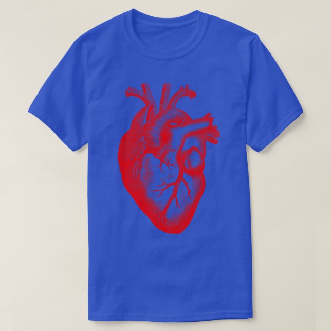 Red Human Heart Anatomical Med Student Valentinese T Shirt (Design framsida)