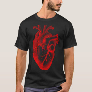 Red Human Heart Anatomical Med Student Valentinese T Shirt