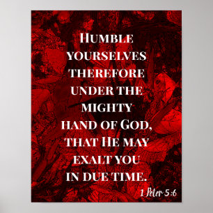 Red Humble You Under God Poster