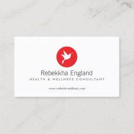 Red Hummingbird Logotyp Health Care, Naturopath Visitkort