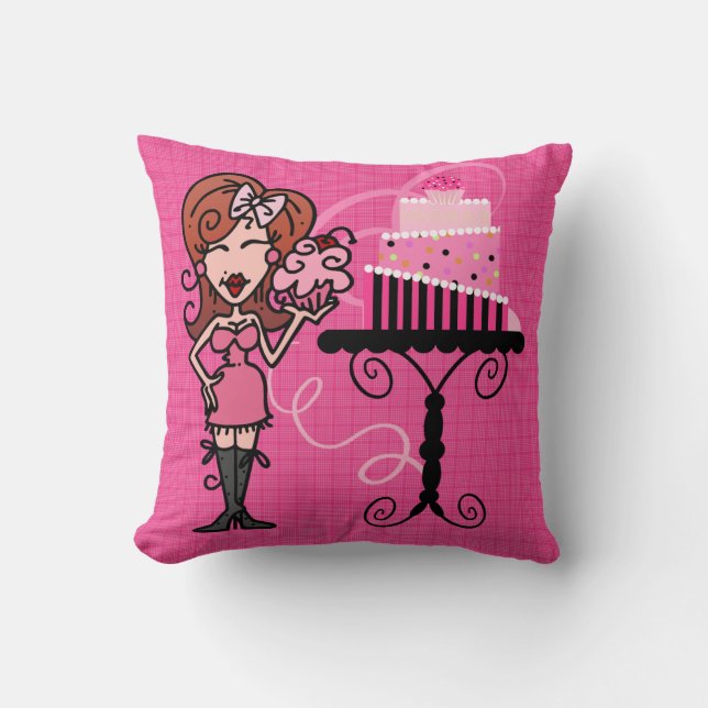 Red Hved Baker Pillow Kudde (Framsida)