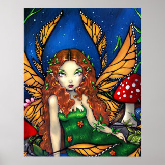 Red Hved Fairy Queen ART PRINT Poster
