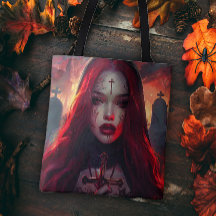 Red Hved Gothic Woman