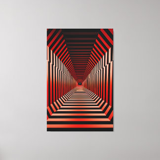 Red Hypnotic Illusions Canvastryck