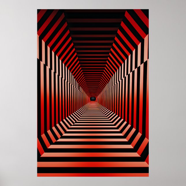 Red Hypnotic Illusions Poster (Framsidan)