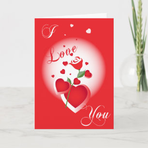Red I Kärlek du hör Valentine Card Helgkort