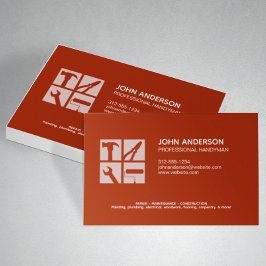Red i Modern Professionell Handyman Services Visitkort