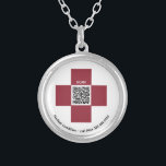 *~* Red ICE Medical Alert AP38 QR Kor Silverpläterat Halsband<br><div class="desc">(sökkod AP38 för liknande artiklar ) ICE - I fodral i Akut ROUND SILVER PLATE NECKLACE / PENDANT - Medical Alert Ring a Kor som är RED innehåller QR-koden. Du kan också överföra den här designen till de flesta Zazzle-produkter. ( Kör ut om du behöver hjälp. ) VARA SÄKER PÅ...</div>