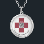 *~* Red ICE Medical Alert AP38 QR Kor Silverpläterat Halsband<br><div class="desc">(sökkod AP38 för liknande artiklar ) ICE - I fodral i Akut ROUND SILVER PLATE NECKLACE / PENDANT - Medical Alert Ring a Kor som är RED innehåller QR-koden. Du kan också överföra den här designen till de flesta Zazzle-produkter. ( Kör ut om du behöver hjälp. ) VARA SÄKER PÅ...</div>