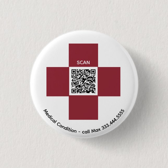 *~* Red ICE Medical Alert QR AP38 Kor Knapp (Framsida)