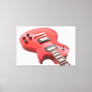 RED ICONIC ELECTRIC GUITAR 40x60 Canvastryck