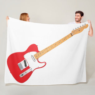 RED ICONIC ELECTRIC GUITAR FLEECEFILT