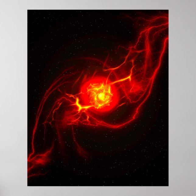 Red Imploding Supernova Poster (Framsidan)