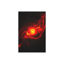 Red Imploding Supernova Stretched Kanvastryck