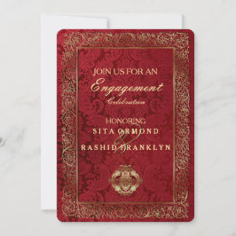 Red Indian Bröllop - Förlovning Card Inbjudningar