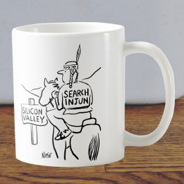 Red Indian on Horseback i Silicon Valley Kaffemugg