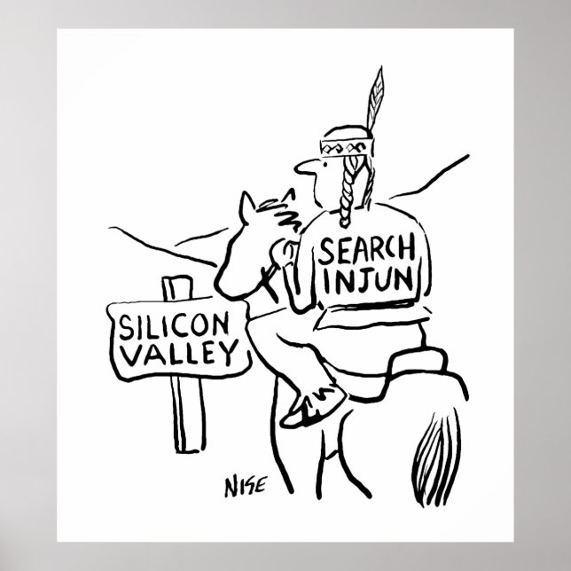Red Indian on Horseback in Silicon Valley Poster (Framsidan)