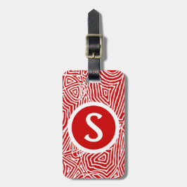 Red Initial Bagagebricka