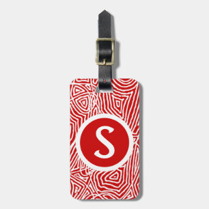 Red Initial Bagagebricka