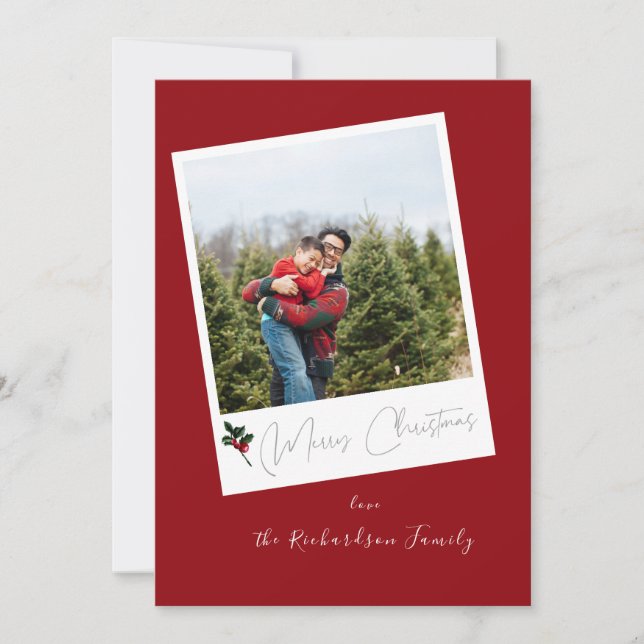 Red Instant Photo God jul (Framsida)