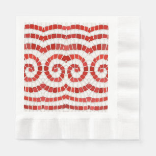 RED IONIC MOSAIC CoWN Luncheon Papper Napkins Pappersservett