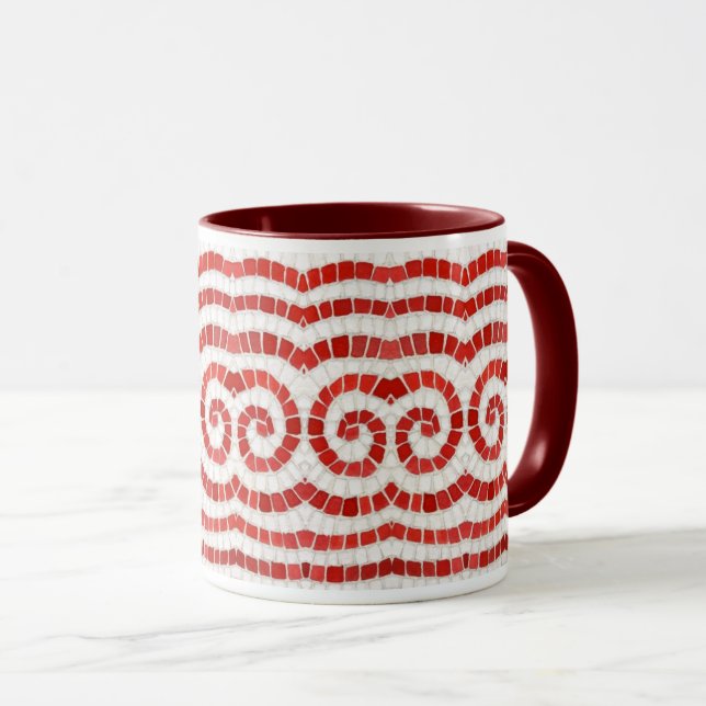 RED IONIC MOSAIC Maroon Combo Mugg (Framsida höger)