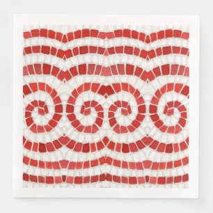 RED IONIC MOSAIC Standard Dinner Papper Napkins Pappersservett