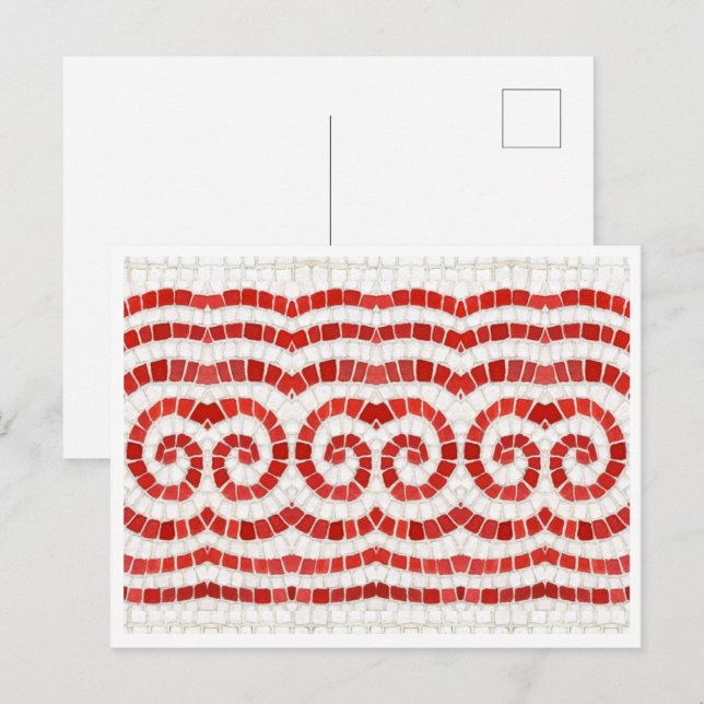 RED IONIC MOSAIC-vykort Helg Vykort (Fram/baksida)