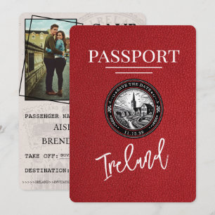 Red Ireland Passport Spara datum Datumet