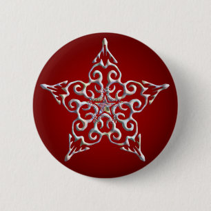 Red Iridescent Star-knapp Knapp