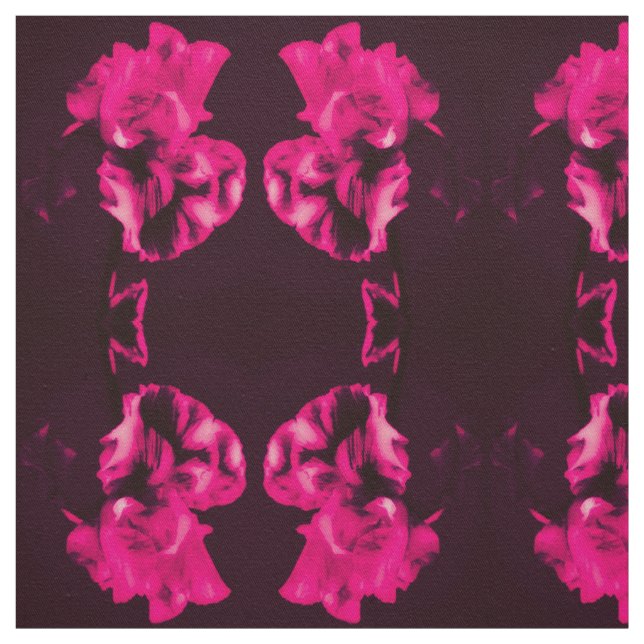 Red Iris Fabric Tyg (Provkarta)