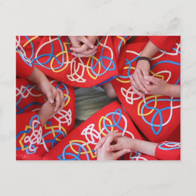 Red Irish Dance Dress Postcard Vykort (Framsida)