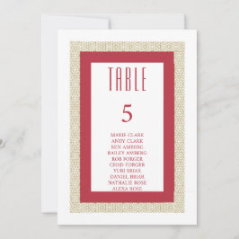 Red Islamic Geometric Gräns Bröllop Inbjudningar