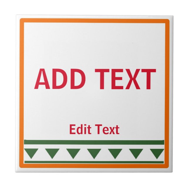 Red Italian Brev & Numbers Ceramic Tile Kakelplatta (Framsidan)