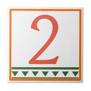 Red Italiana House Signs Brev & Numbers Kakelplatta
