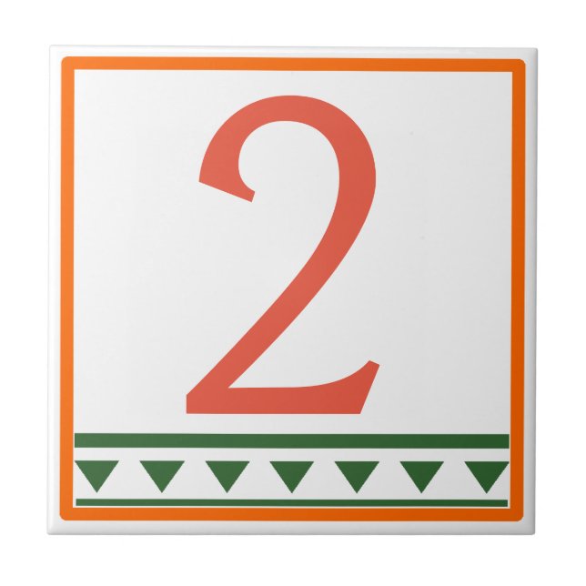 Red Italiana House Signs Brev & Numbers Kakelplatta (Framsidan)