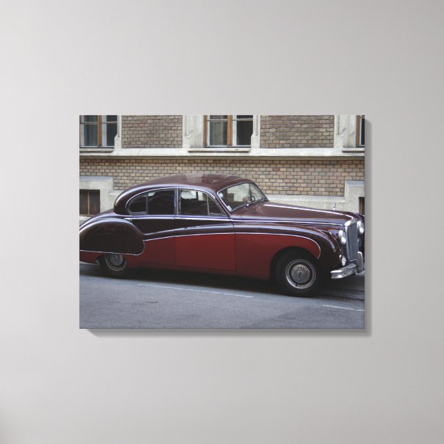 Red Jaguar Mark IX Canvastryck (Framsida)