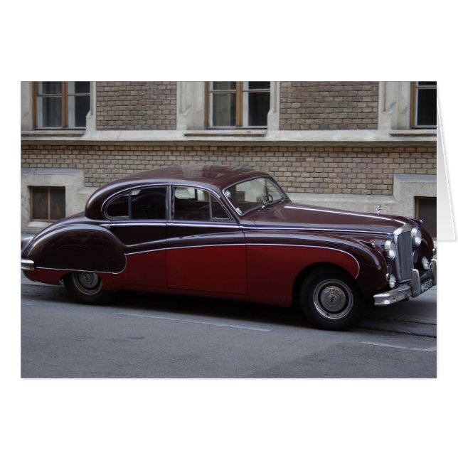 Red Jaguar Mark IX Hälsningskort (Framsidan Horizontal)