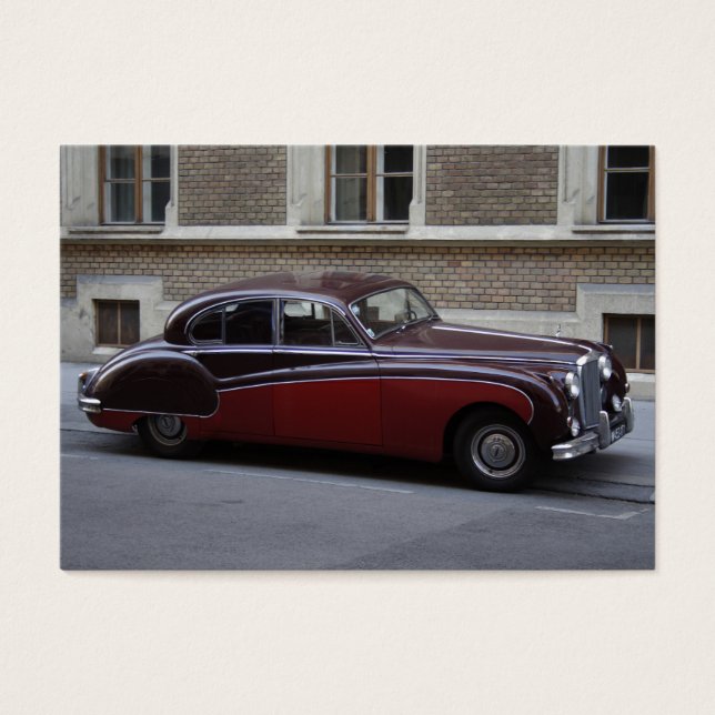 Red Jaguar Mark IX Visitkort (Framsidan)